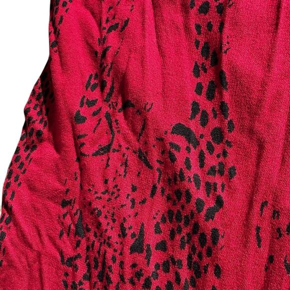 Chicos S/M leopard print Ruana wrap.  Red - Picture 12 of 12